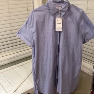 Blue Striped oversized dress